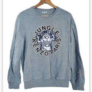 Kenzo Men Tiger Sweatshirt Size  L gray has a discoloration on the back